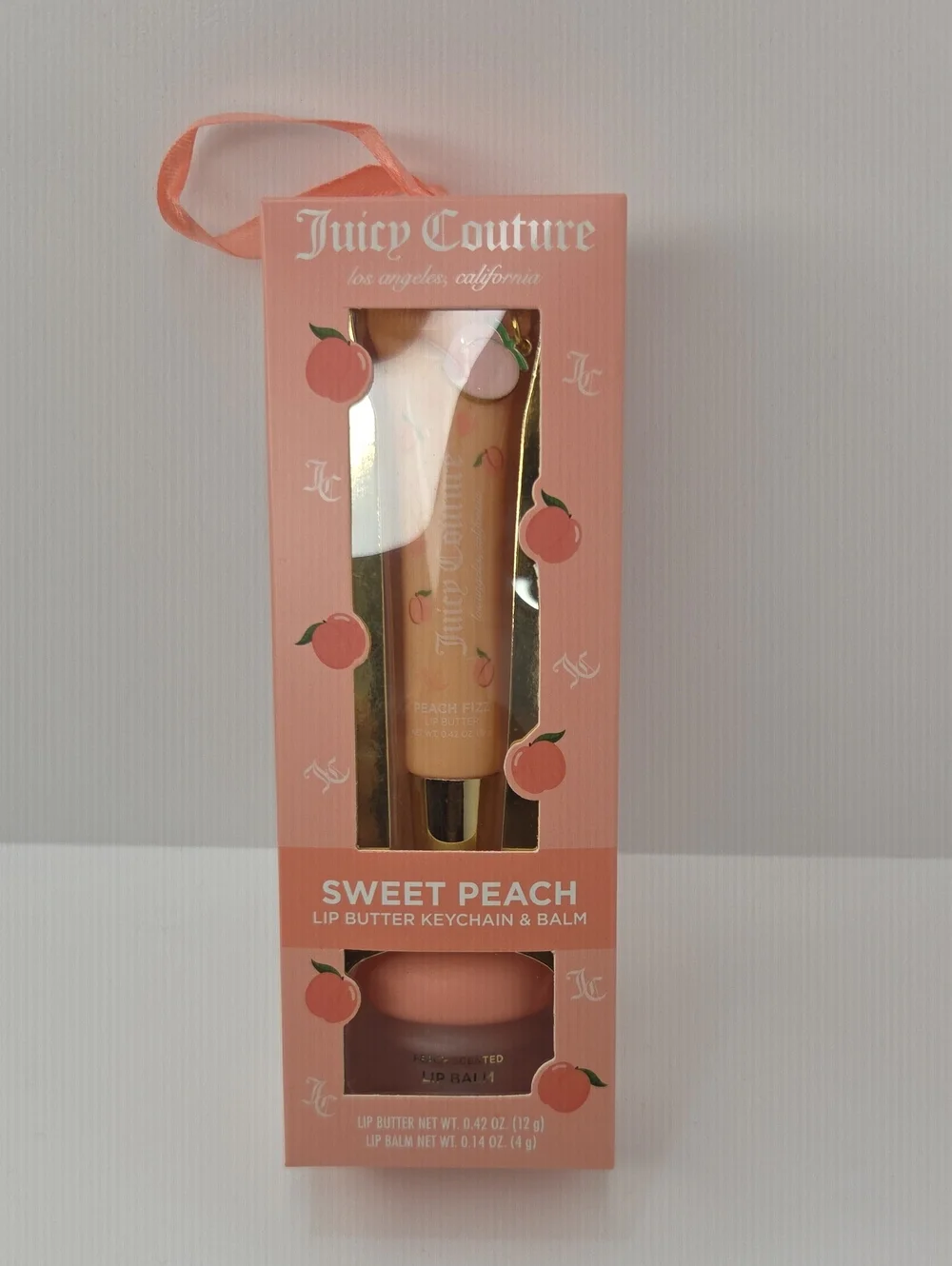 🍑▪️Juicy Couture▪️ Sweet Peach Lip Butter Keychain & Balm - Peach